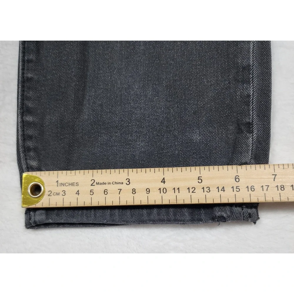 True Religion Rocco Jeans Mens Size 30 Black Relaxed Skinny Ripped Distressed